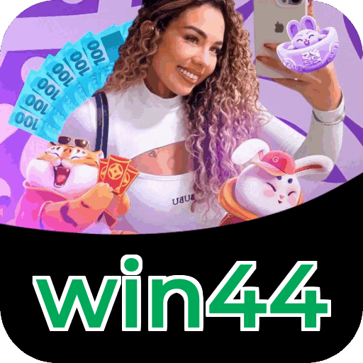 Interface do aplicativo win44 mostrando jogos disponíveis no iOS e Android